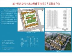 关于鄞州区城中村改造庆丰地块整体置换项目方案的批前公示