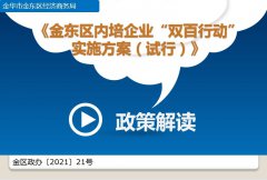 图解：《金东区内培企业“双百行动”实施方案（试行）》政策解读